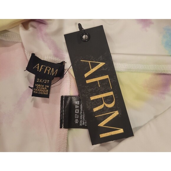 NWT Revolve AFRM Lawson High Rise Bike Shorts Tie Dye Size 2X Gym Exercise - Picture 7 of 9